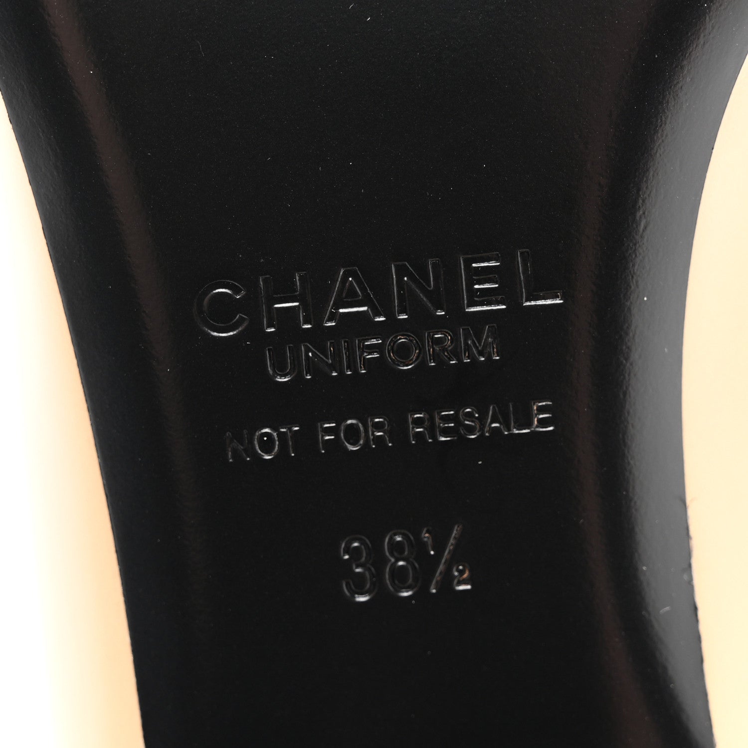 Chanel Lambskin Cap Toe CC Uniform Ballerina Flats 38.5 Beige Black 6 of 9