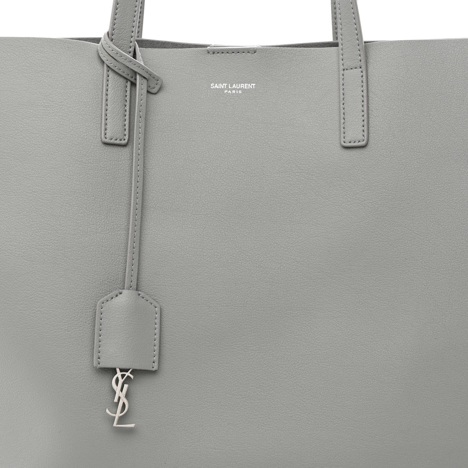 Saint Laurent Calfskin East West Shopping Tote Fog 10 of 12