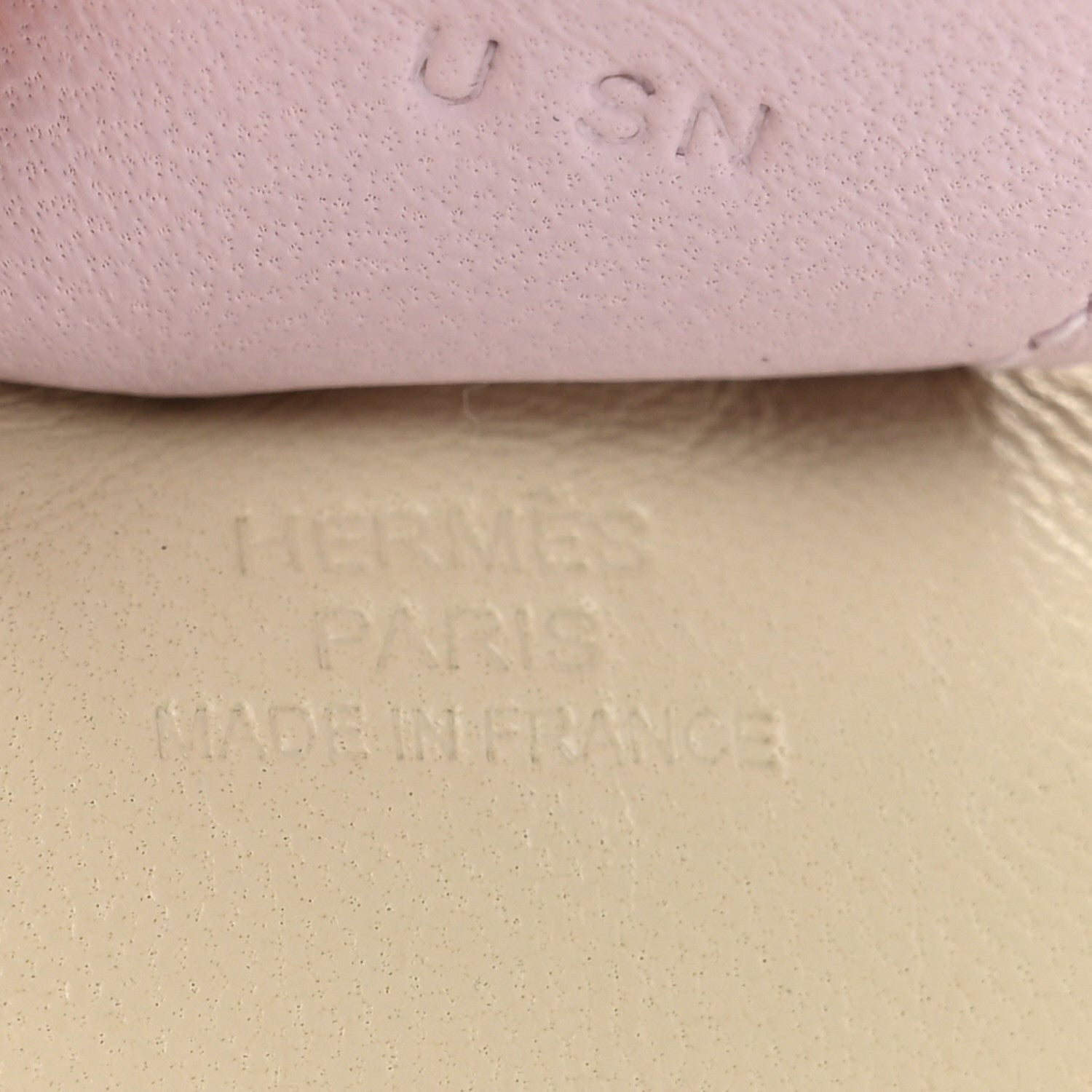 Hermes Milo Lambskin Grigri Rodeo Horse Bag Charm MM Craie Gold Mauve Pale 4 of 4