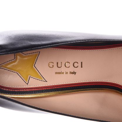 Gucci Calfkin Web Bow Pumps 38 Black 6 of 10