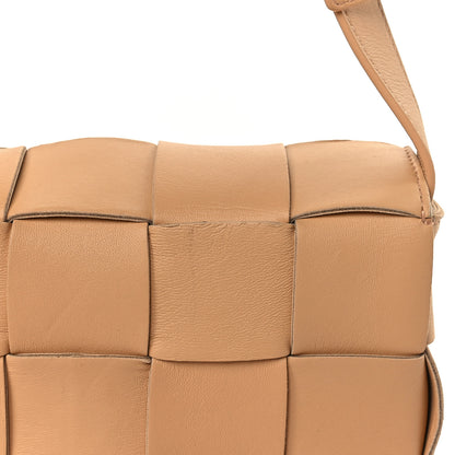 Bottega Veneta Lambskin Maxi Intrecciato Cassette Crossbody Bag Almond 10 of 10
