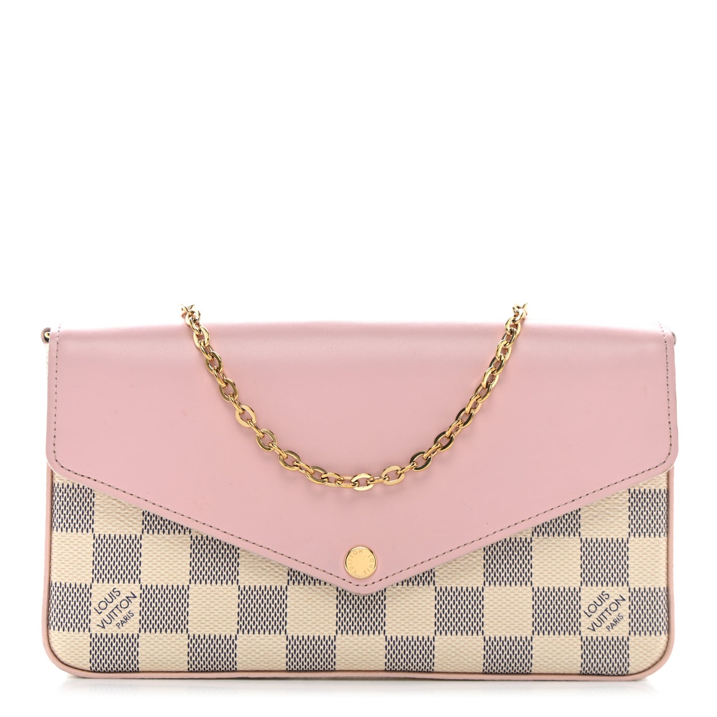 Damier Azur Calfskin Pochette Felicie Eau De Rose