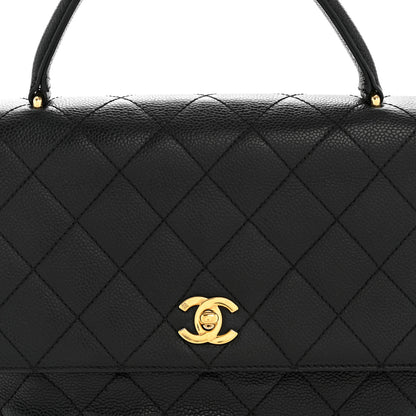 Chanel Caviar Quilted Jumbo Kelly Flap Black 8 of 17