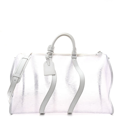 Louis Vuitton PVC Epi Embossed Wavy Keepall Bandouliere 50 White 1 of 16