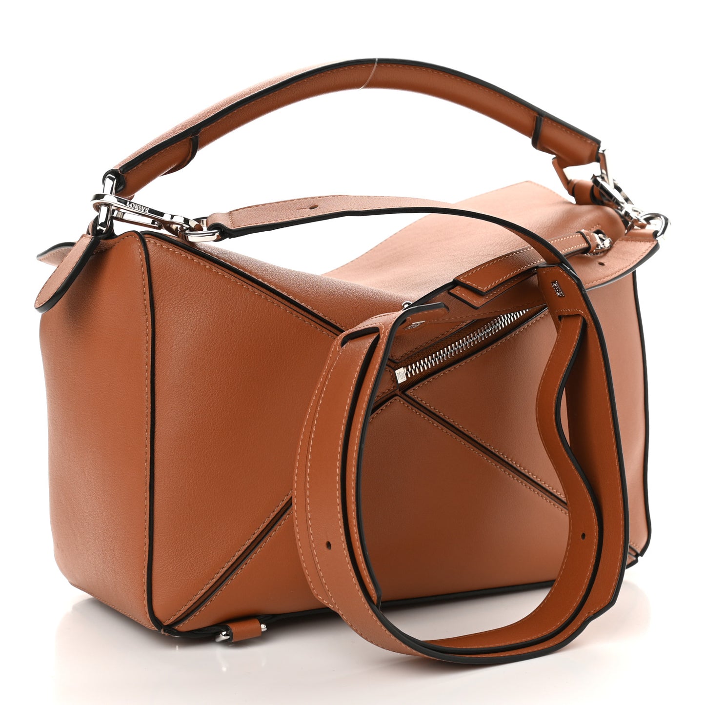Calfskin Medium Puzzle Bag Tan