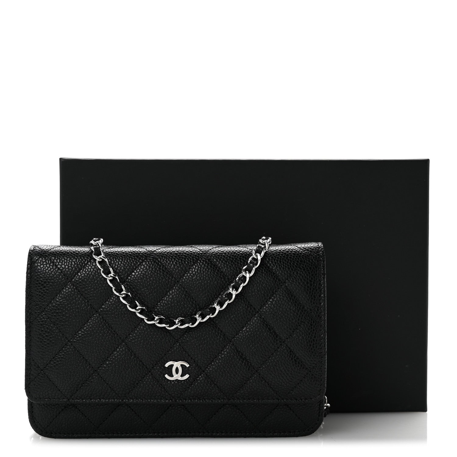 Chanel Caviar Quilted Wallet On Chain WOC Black 13 of 13