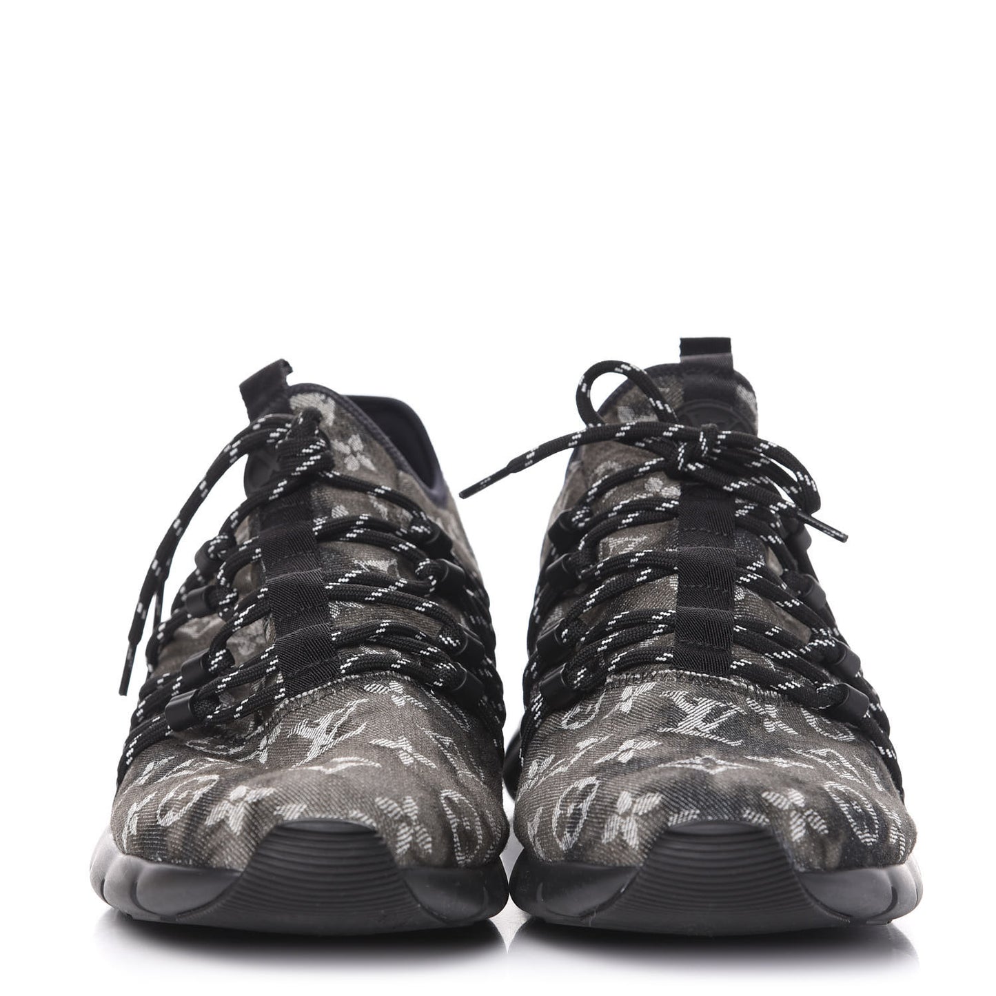 Denim Rubber Monogram Tie Dye Mens Fastlane Low Sneakers 9 Black