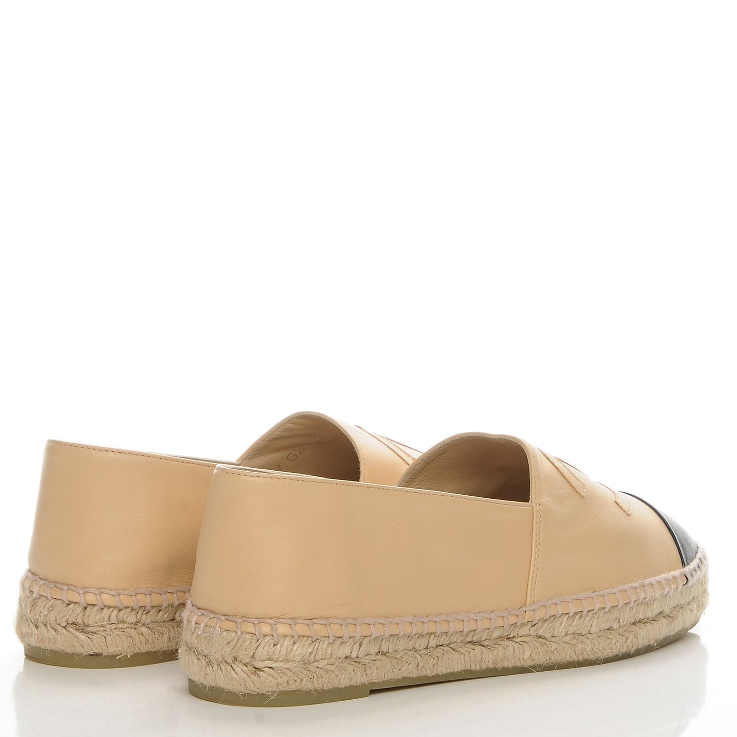 Lambskin CC Espadrilles 40 Beige Black