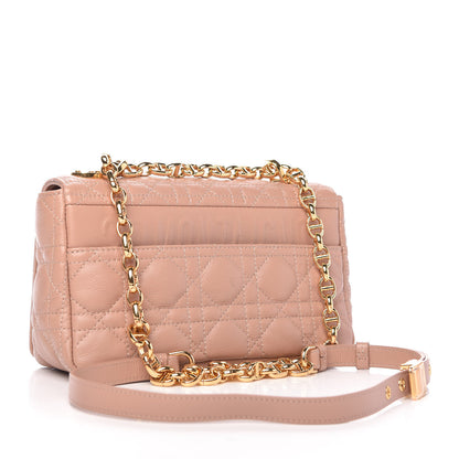 Christian Dior Calfskin Cannage Small Caro Bag Rose De Vents 3 of 10