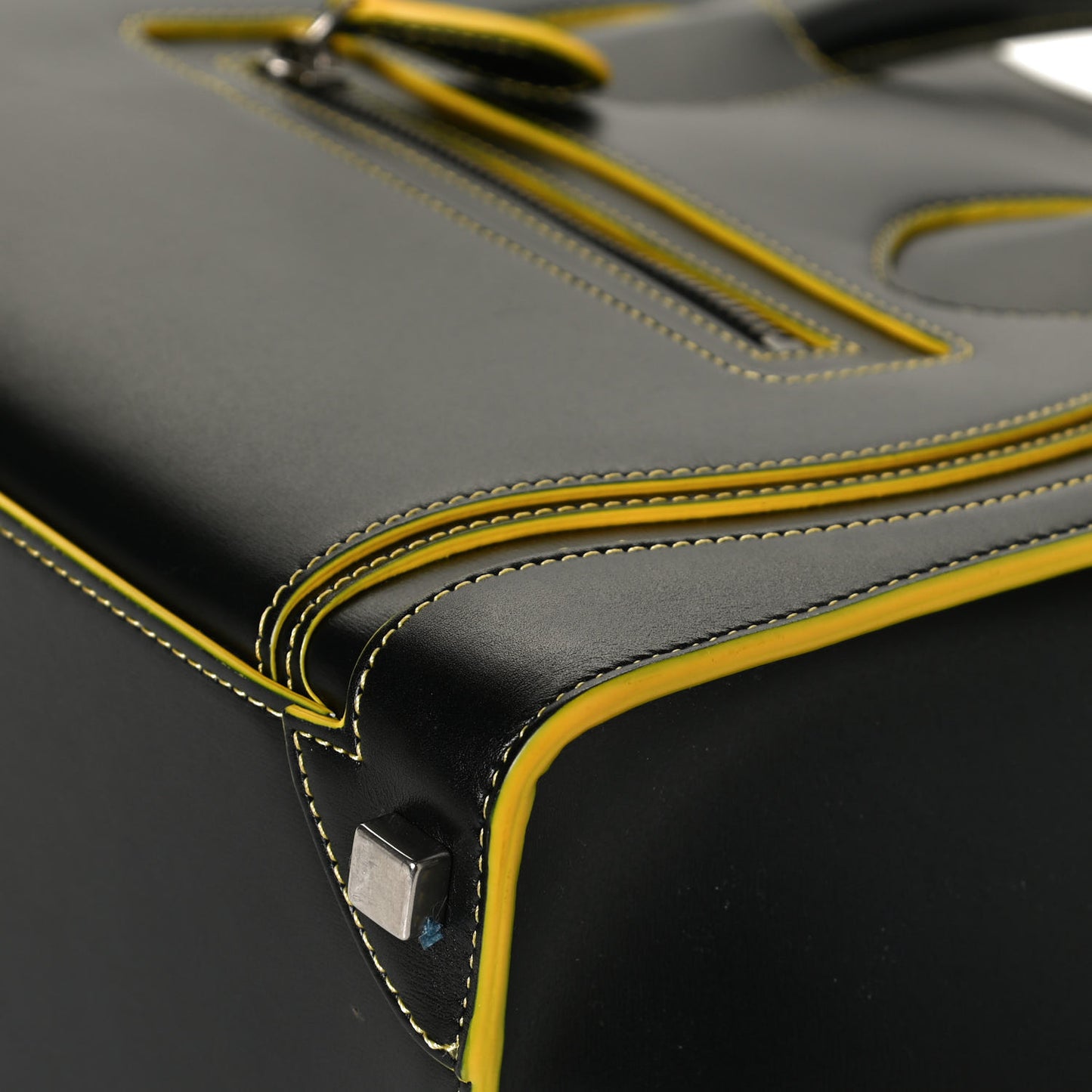 Satin Calfskin Debossed Micro Luggage Black