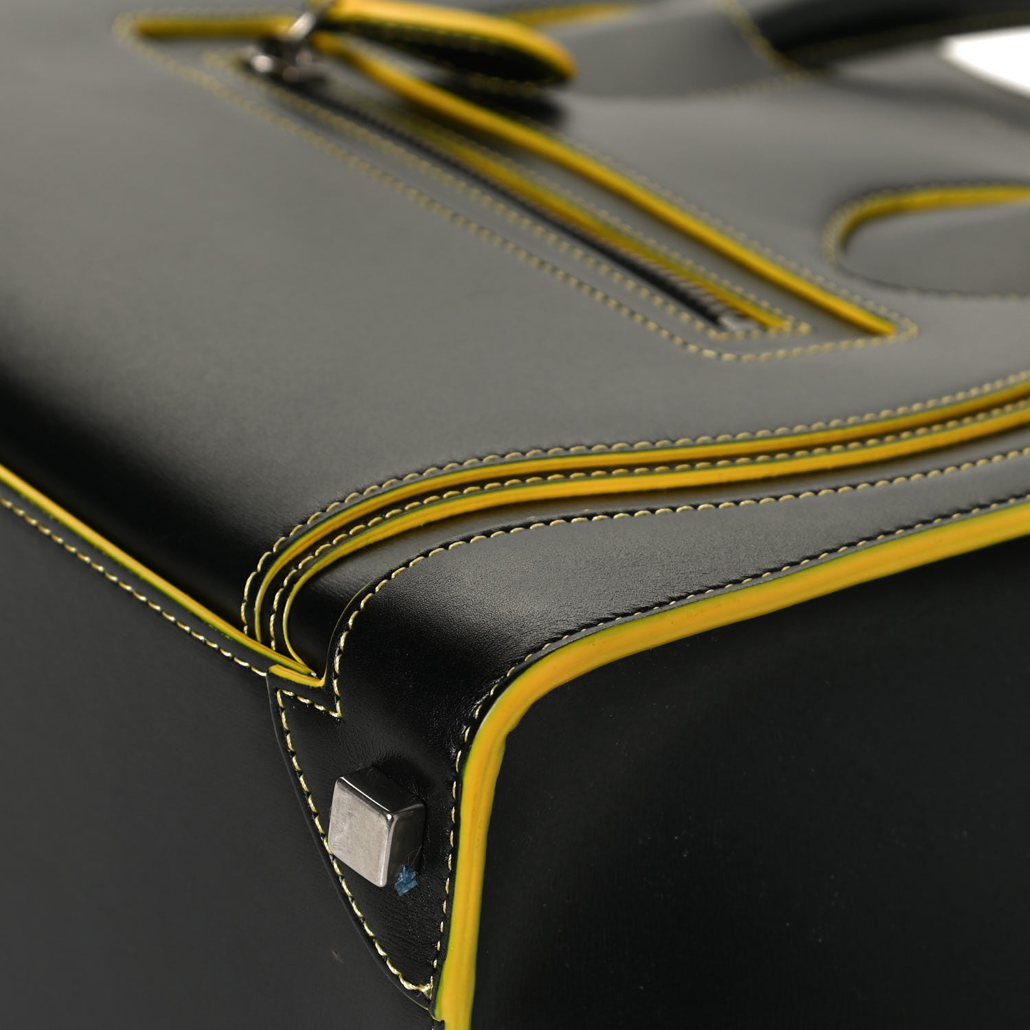 Celine Satin Calfskin Debossed Micro Luggage Black 11 of 13