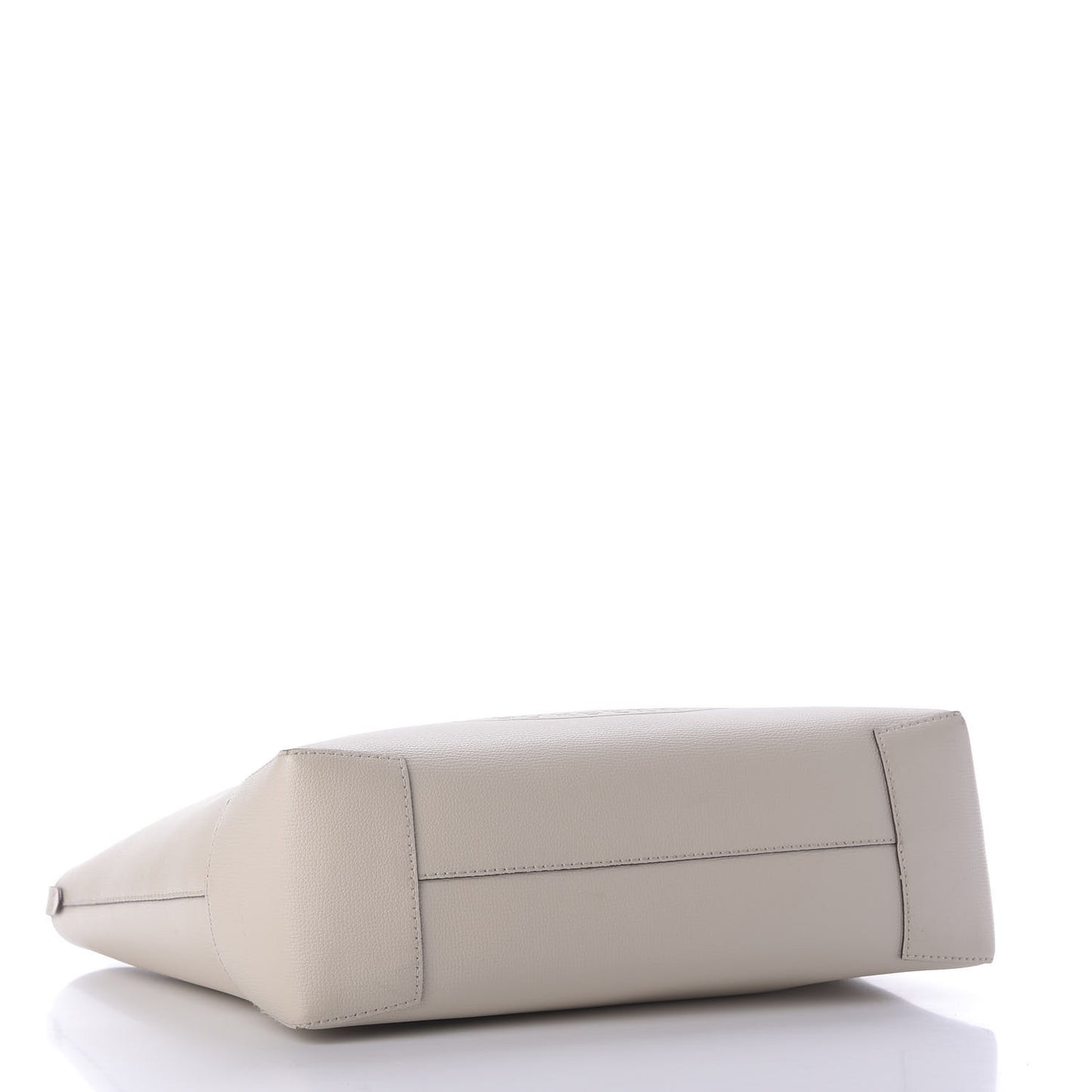 Calfskin Crest Embossed Small Tote Limestone