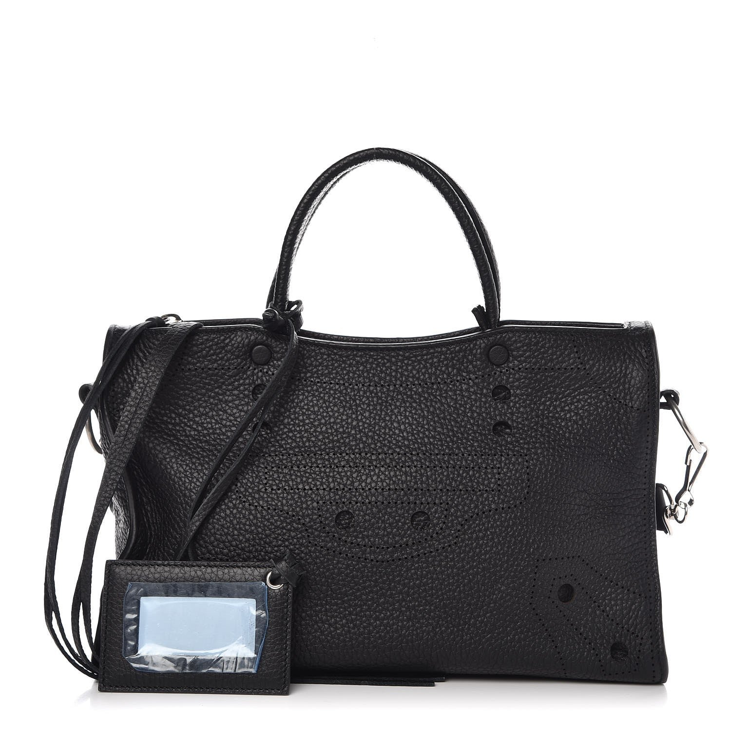Balenciaga Veau Grana Perforated Blackout Hardware S City Black 1 of 14
