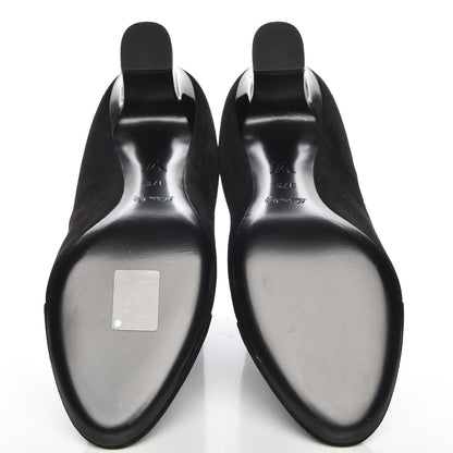 Louis Vuitton Suede Monogram Uniformes Cap Toe Chelsea 75mm Ankle Boots 37.5 Black 5 of 7