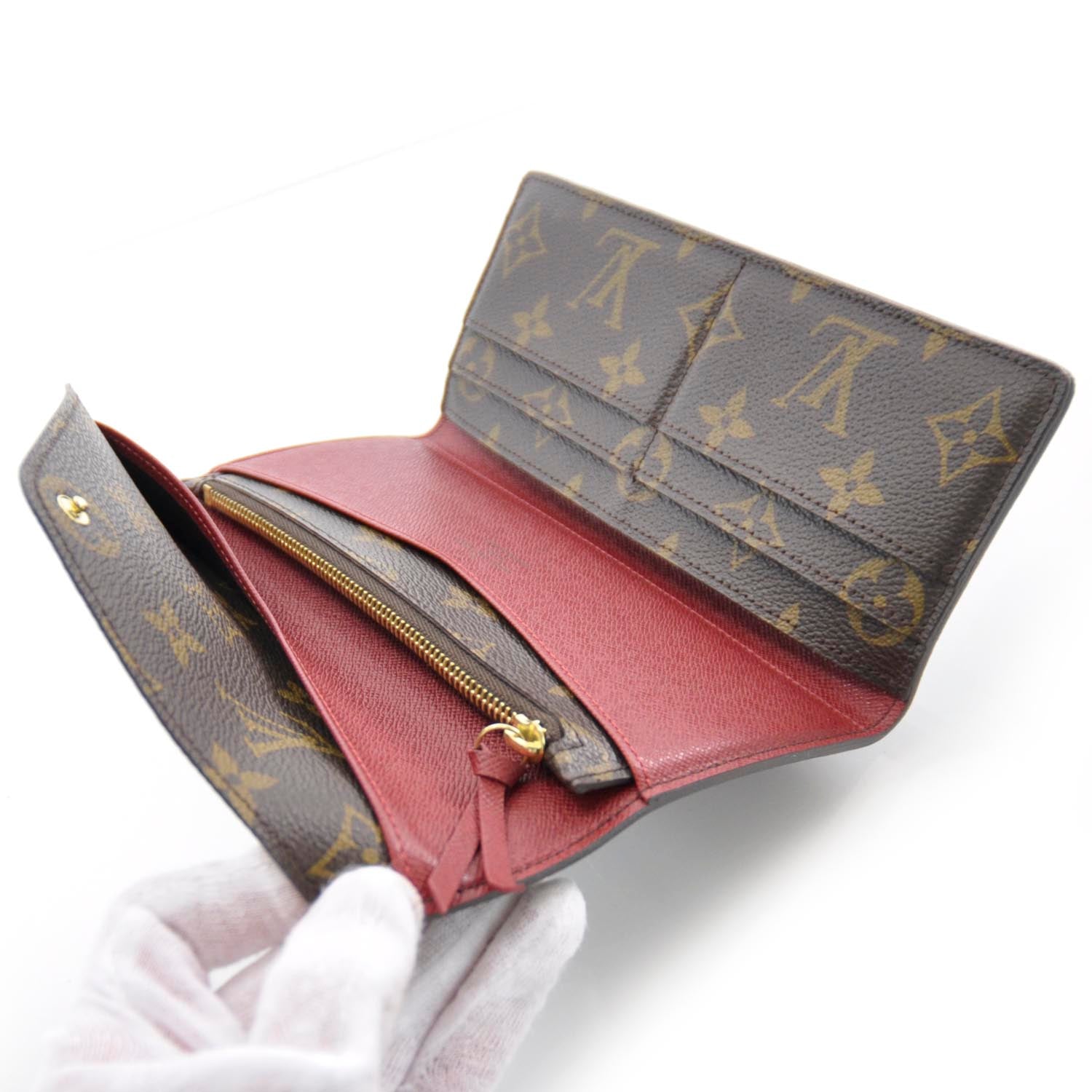 Louis Vuitton Monogram Josephine Wallet Red 5 of 8