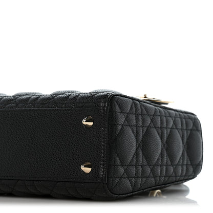 Christian Dior Grained Calfskin Cannage Small Lady Dior Black 10 of 11