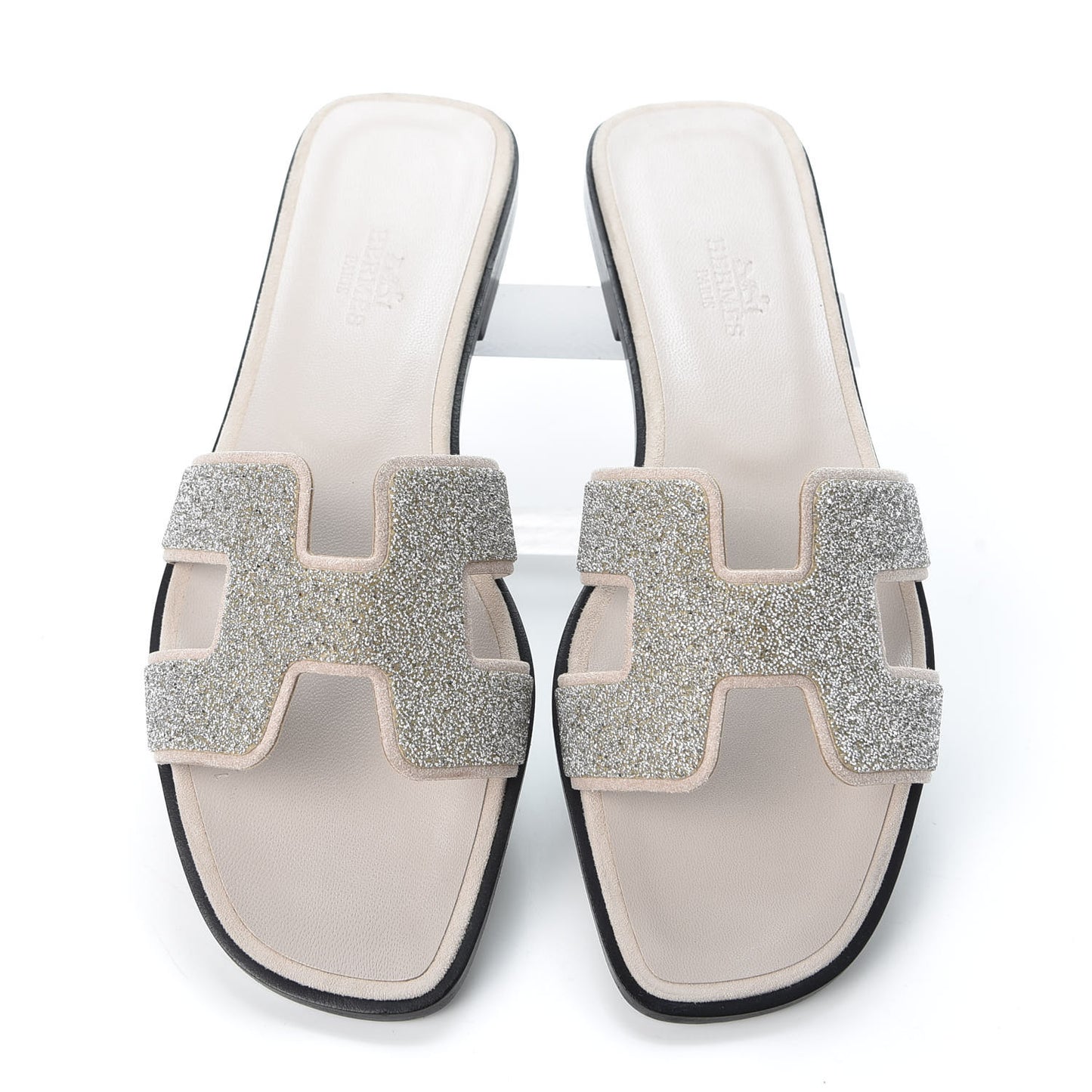 Suede Goatskin Crystal Powder Oran Sandals 37