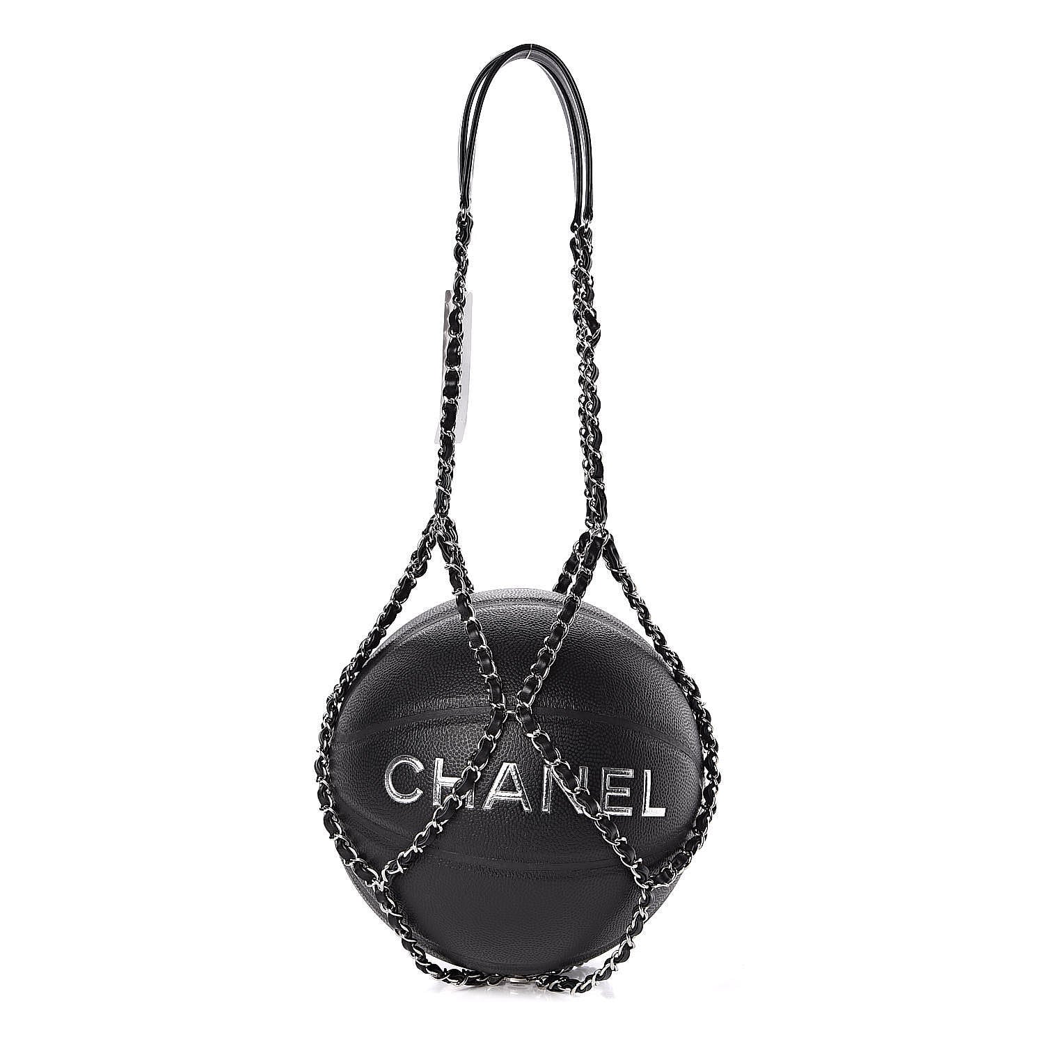 Chanel Lambskin Chain Net and Basketball Black 1 of 8