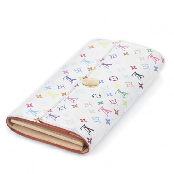 Monogram Multicolor Sarah Wallet White