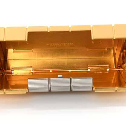 Bottega Veneta Brass Geometric Minaudiere Clutch Gold 5 of 6