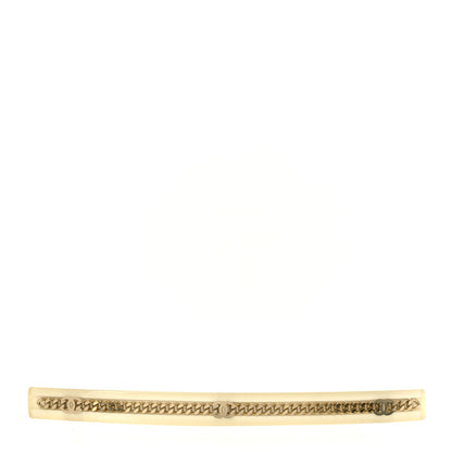 Chanel Resin Chain CC Hair Clip Barrette White Gold 1 of 4