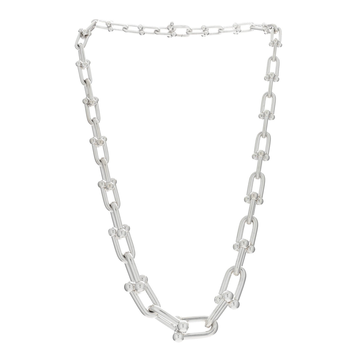 Tiffany Sterling Silver HardWear Graduated Link Necklace 2 of 4