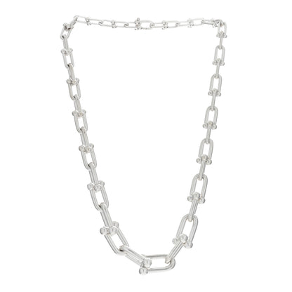 Tiffany Sterling Silver HardWear Graduated Link Necklace 2 of 4