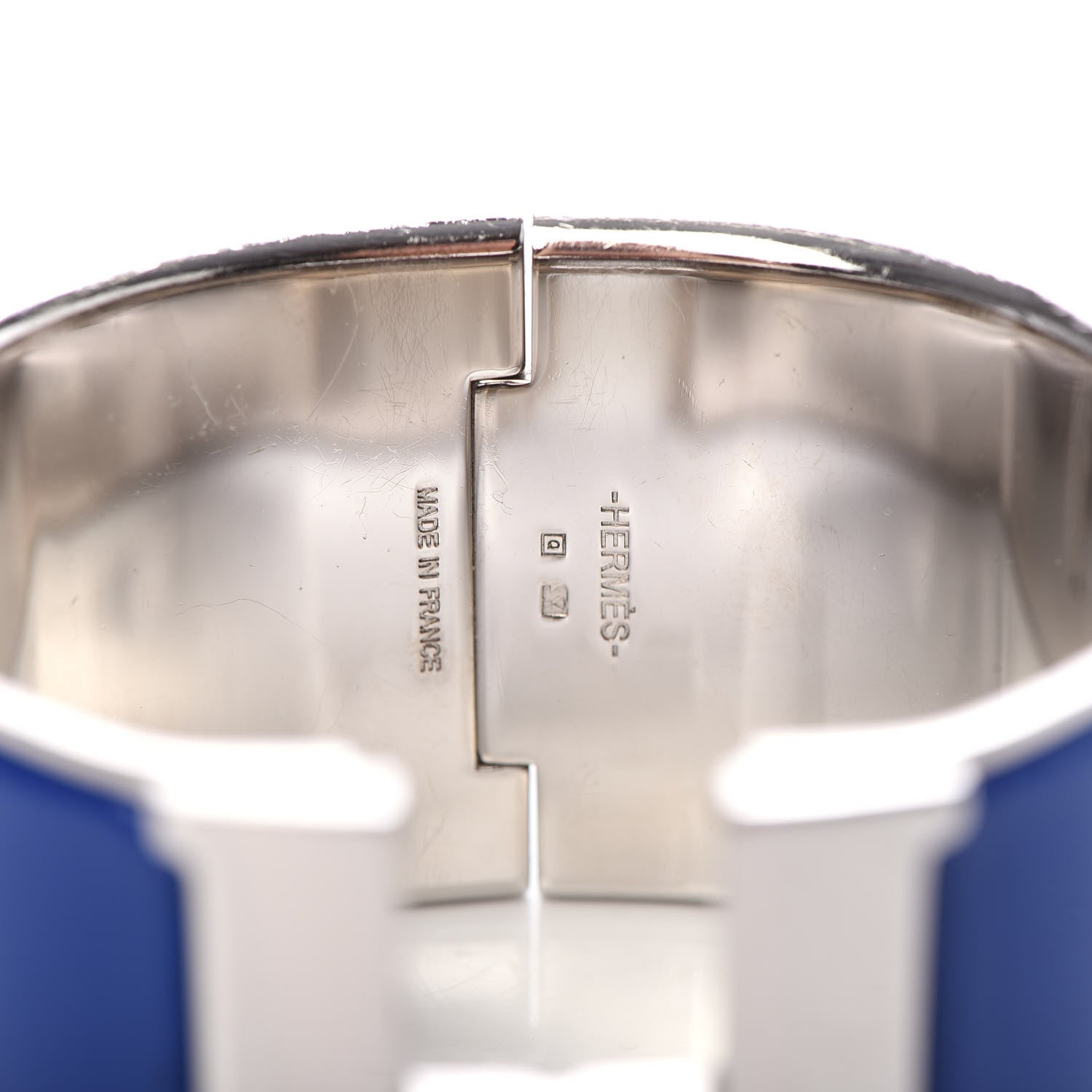 Hermes Enamel Extra Wide Clic Clac H Bracelet Bleu Electrique 4 of 4