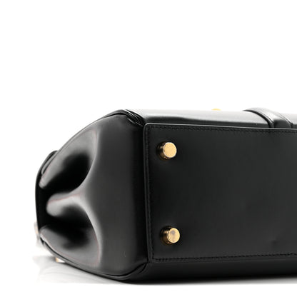 Celine Satinated Calfskin Small 16 Top Handle Bag Black 9 of 10