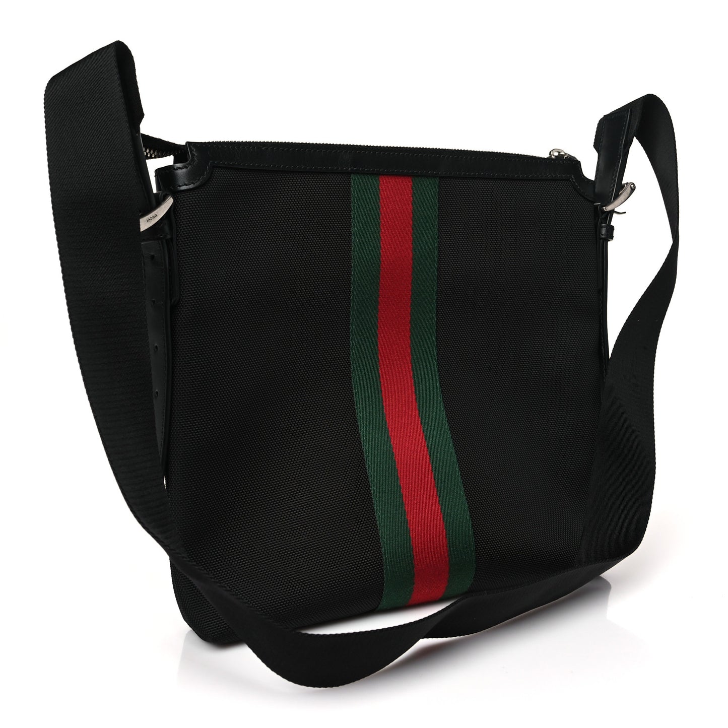 Techno Canvas Web Messenger Bag Black