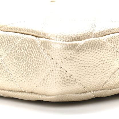 Chanel Metallic Caviar Quilted Small Clutch With Chain Gold 13 of 14