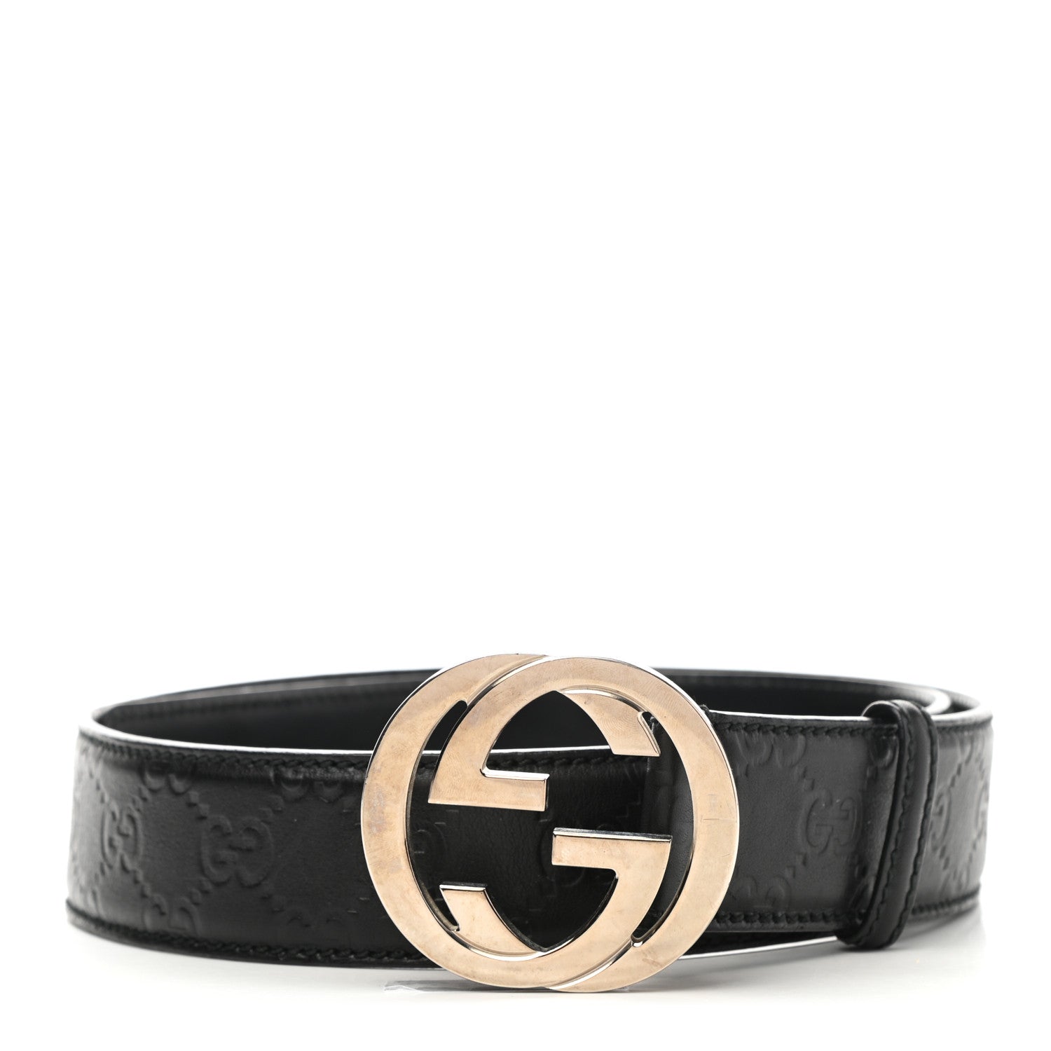 Gucci Guccissima Interlocking G Belt 85 34 Black 1 of 9