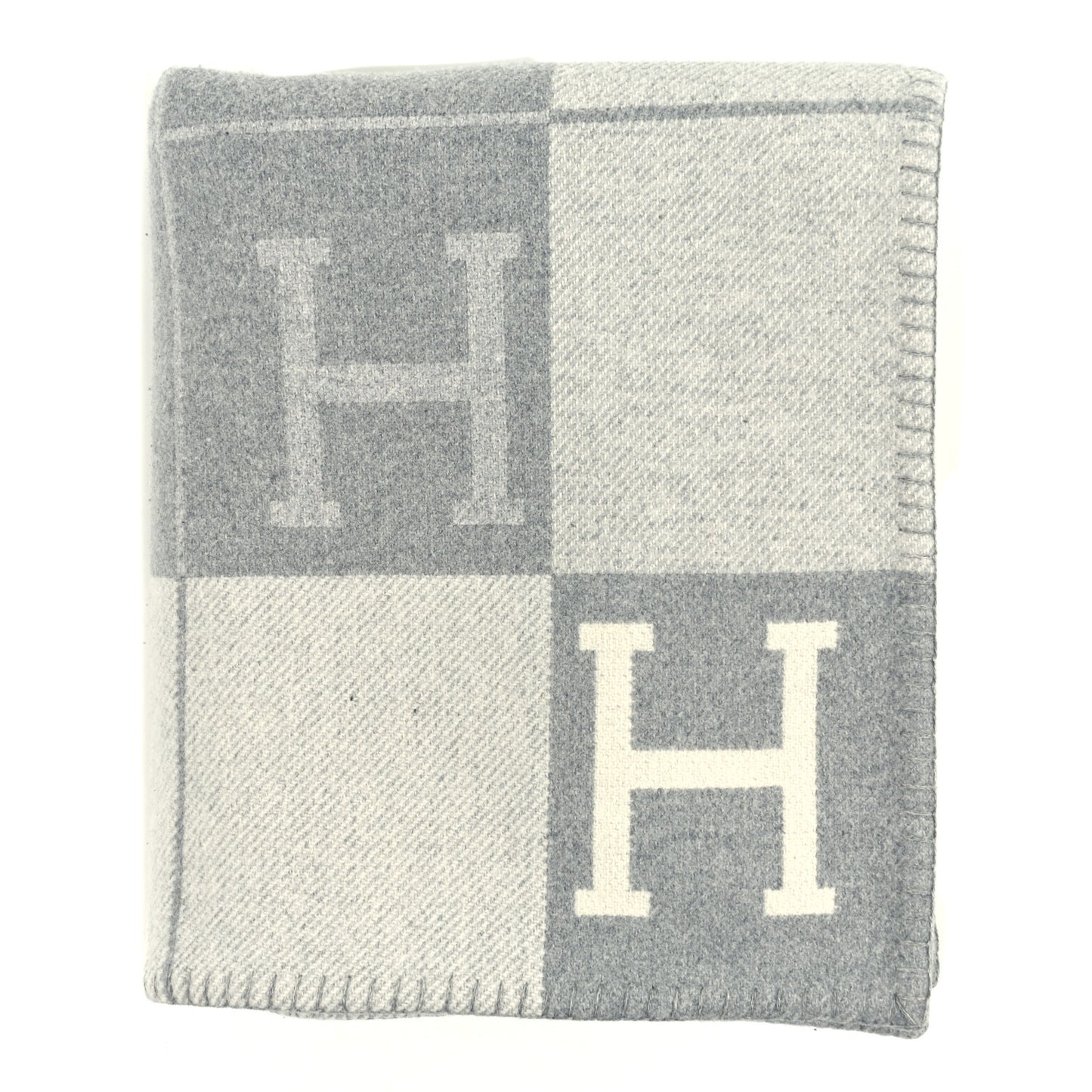 Wool Cashmere Avalon III Blanket Ecru Gris Clair