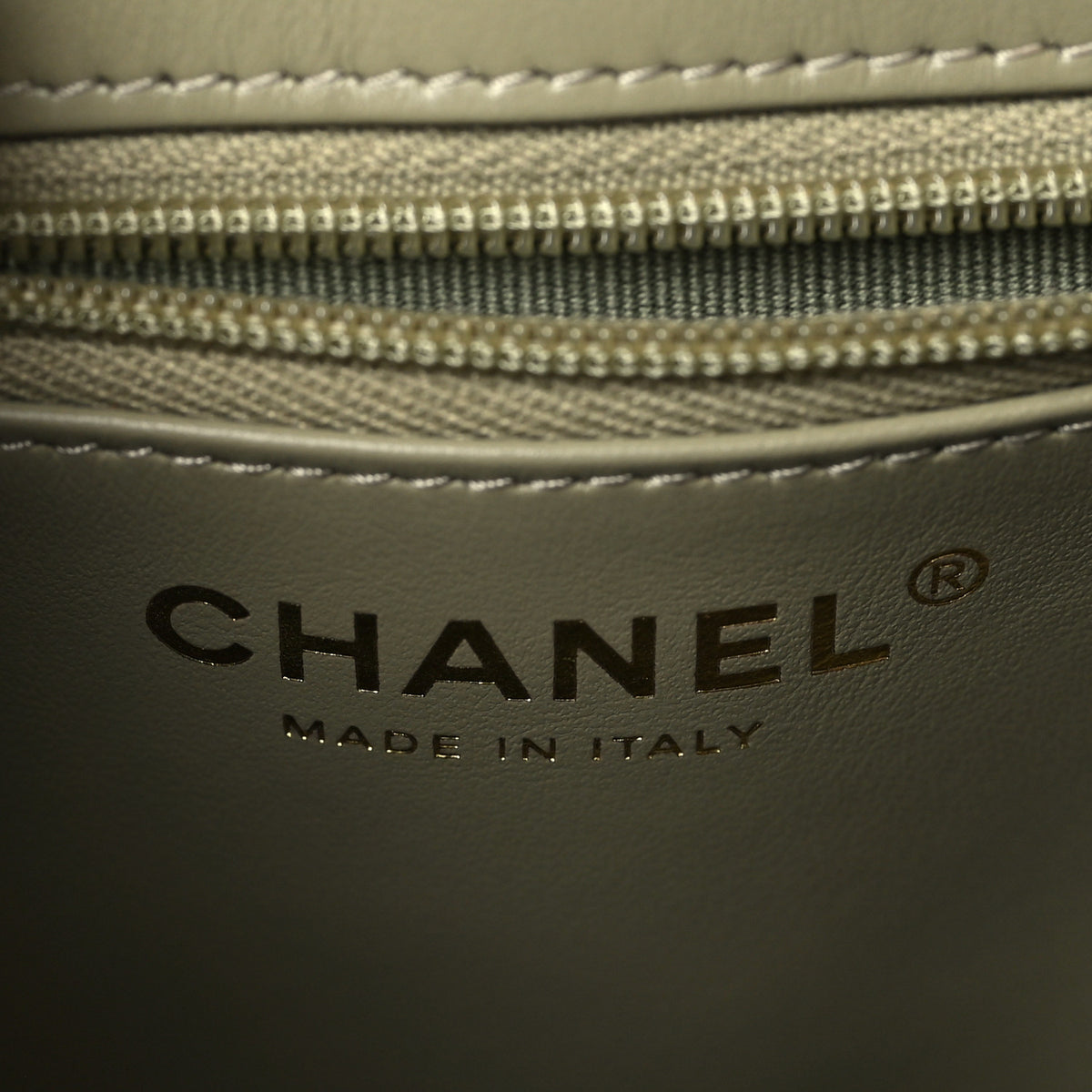 Chanel Shiny Aged Calfskin Quilted Nano Kelly Shopper Khaki 6 of 10