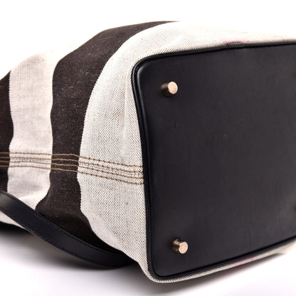 Burberry Canvas Mega Check Medium Ashby Hobo Black 6 of 10