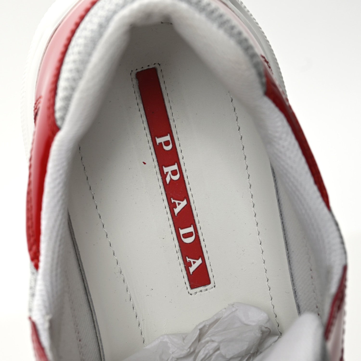 Prada Patent Mens America's Cup Patchwork Sneakers 9 Red 8 of 8