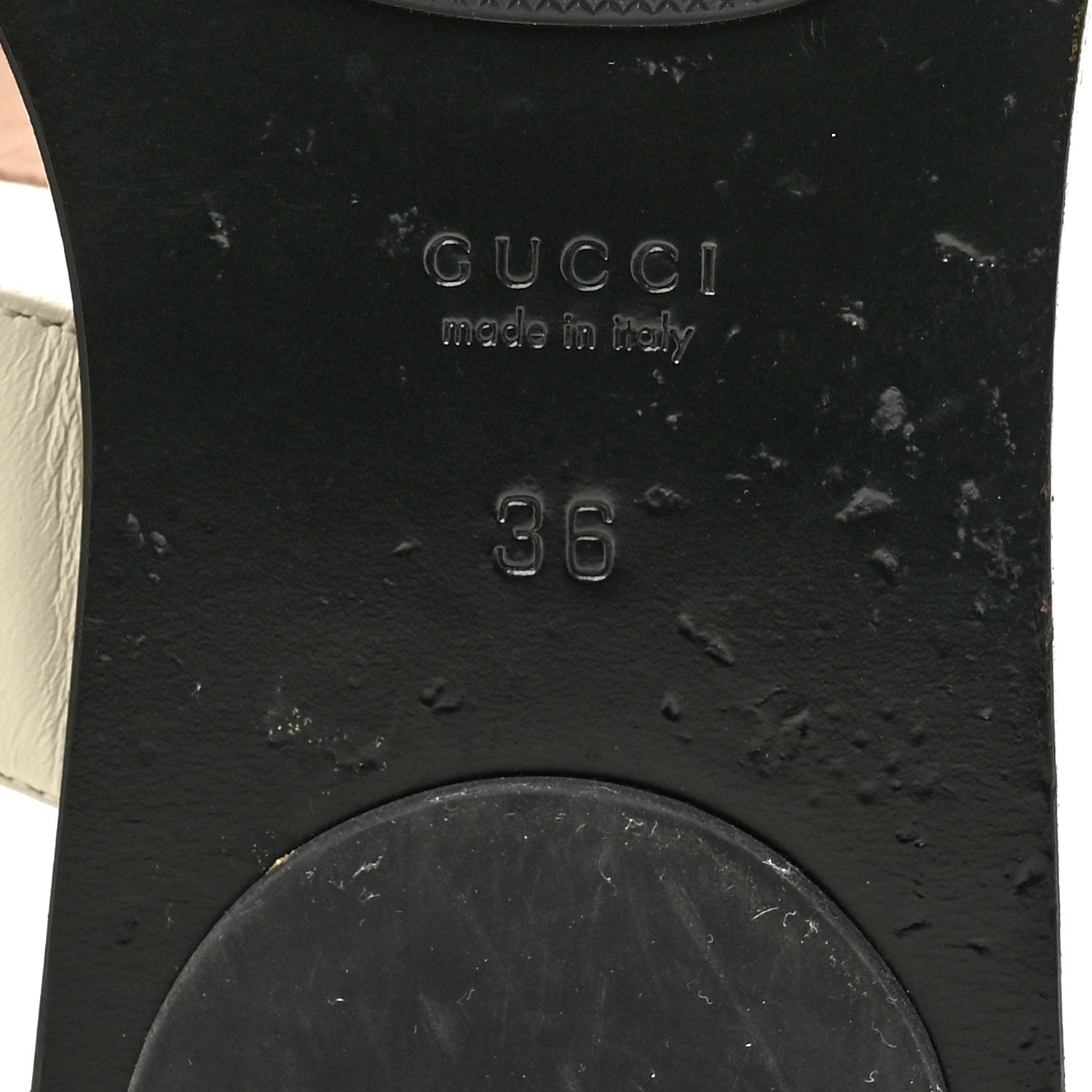 Gucci Calfskin GG Marmont Thong Sandals 36 Mystic White 8 of 12