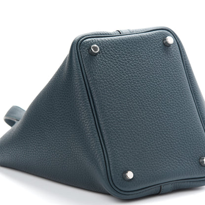 Hermes Taurillon Clemence Picotin Lock 18 PM Vert Cypress 8 of 9