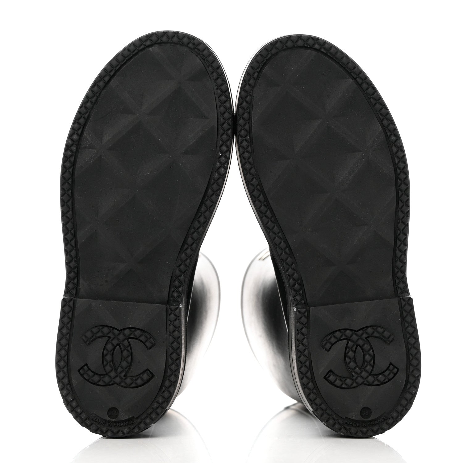 Chanel Caoutchouk CC High Boots 38 Black 5 of 11