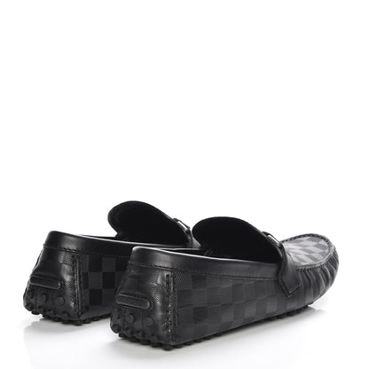 Louis Vuitton Mens Damier Infini Hockenheim Moccasin Loafers 11 Onyx 4 of 10
