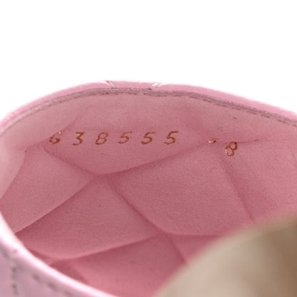 Chanel Lambskin Quilted CC Slip On Platform Sandals 38 Pink 8 of 9