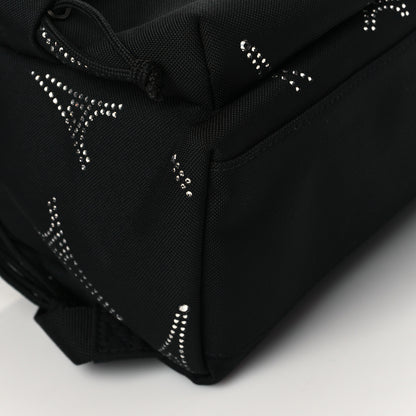 Balenciaga Canvas Crystal Embellished Eiffel Tower Explorer Backpack Black 8 of 9