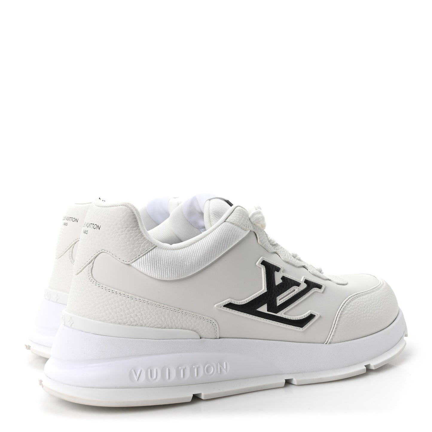 Calfskin Mens LV Classic Sneakers 9.5 White