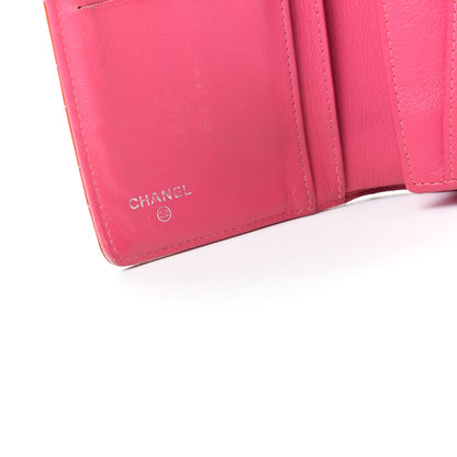 Chanel Patent Calfskin Quilted Yen Wallet Dark Pink 6 of 11