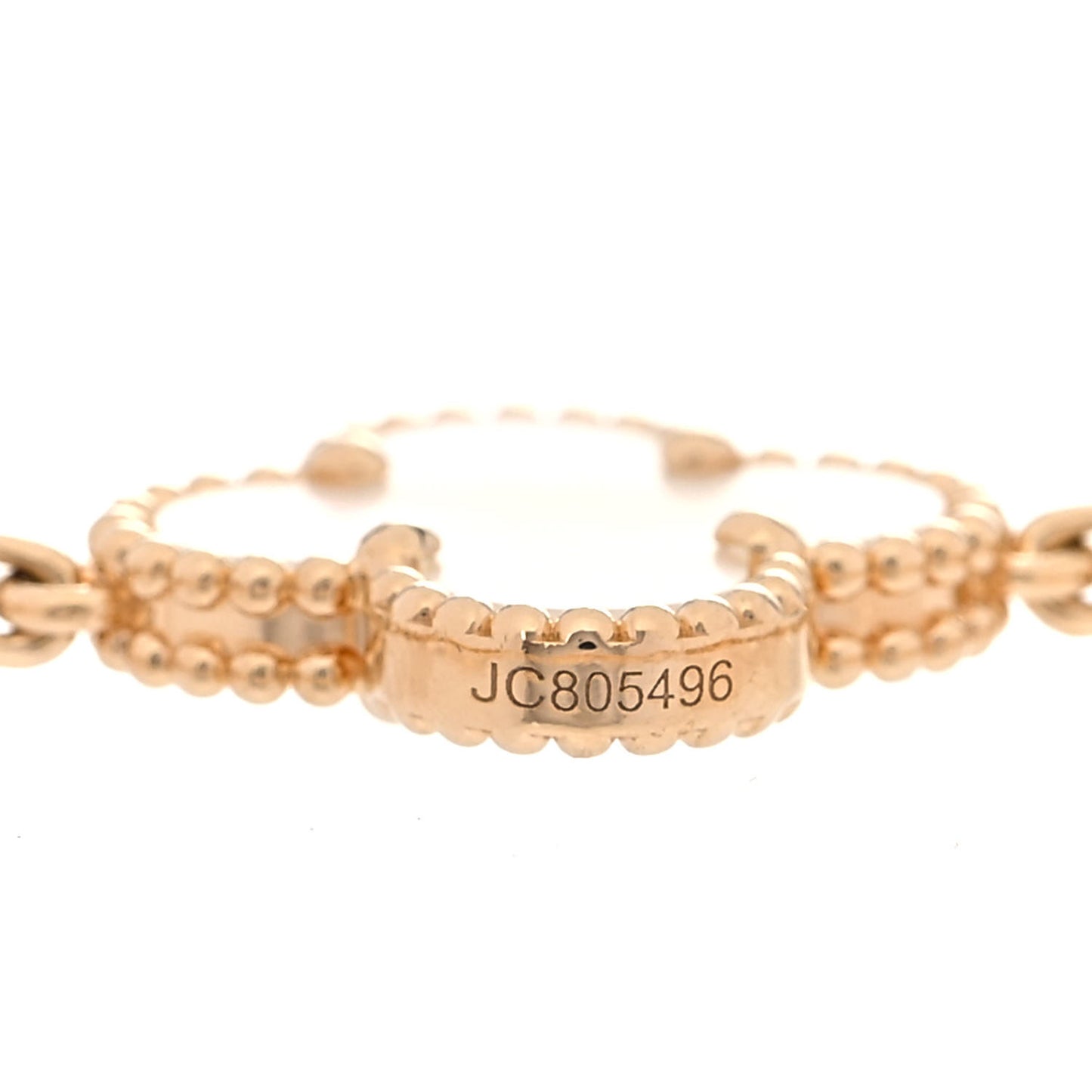 18K Yellow Gold Mother of Pearl 5 Motifs Vintage Alhambra Bracelet