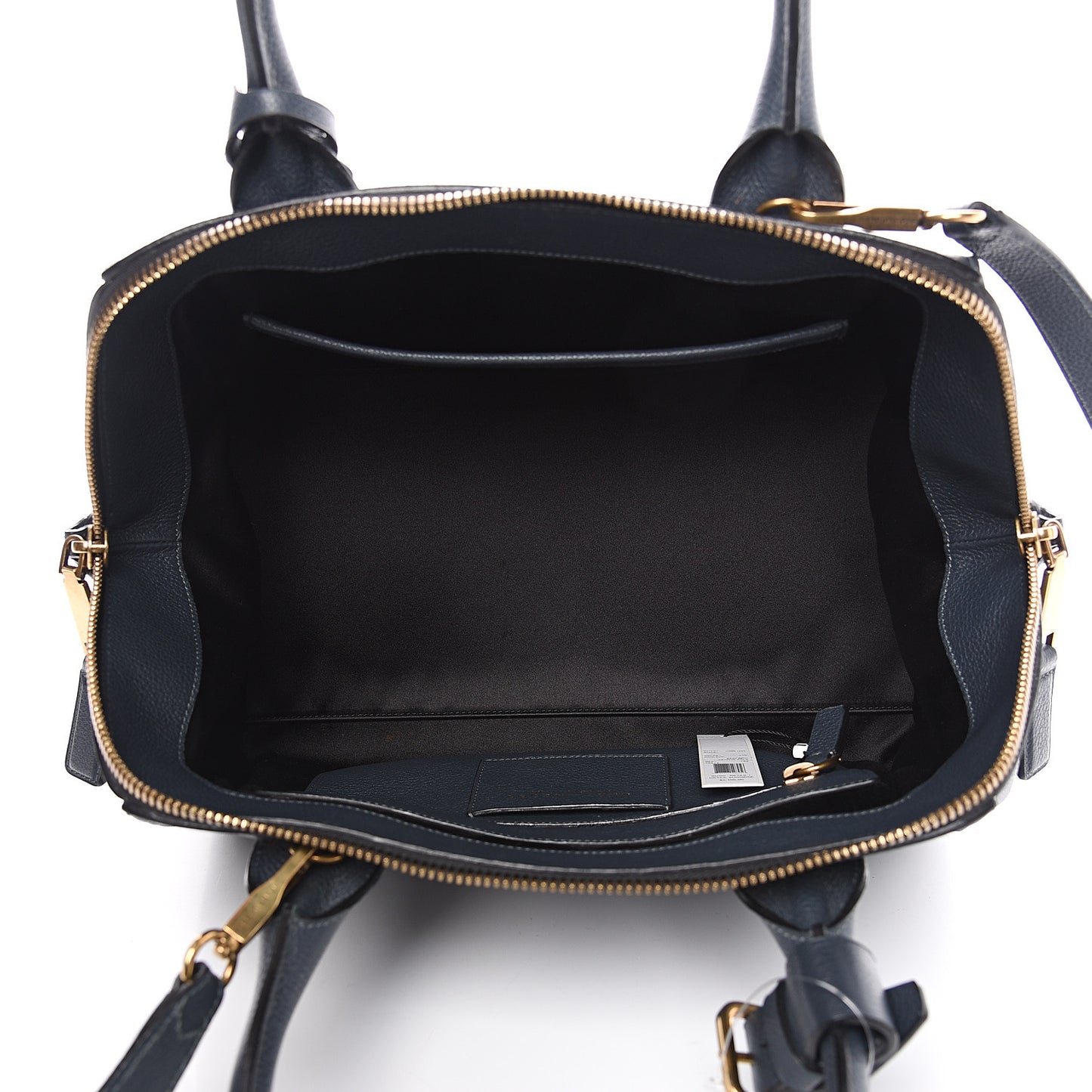 Textured Calfskin Medium Incognito Satchel Navy