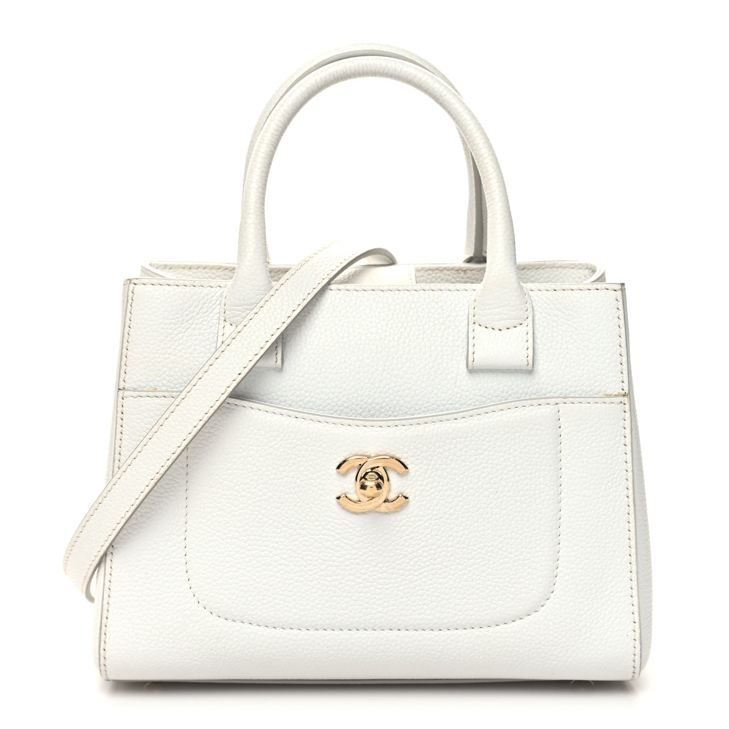 Chanel Grained Calfskin Mini Neo Executive Shopper Tote White 1 of 13