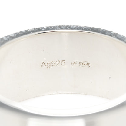 Gucci Sterling Silver 8mm Signature Band Ring 51 5.75 4 of 7