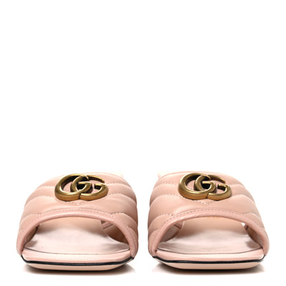 Gucci Nappa Matelasse GG Marmont 55mm Slide Sandals 40 Skin Rose 3 of 11