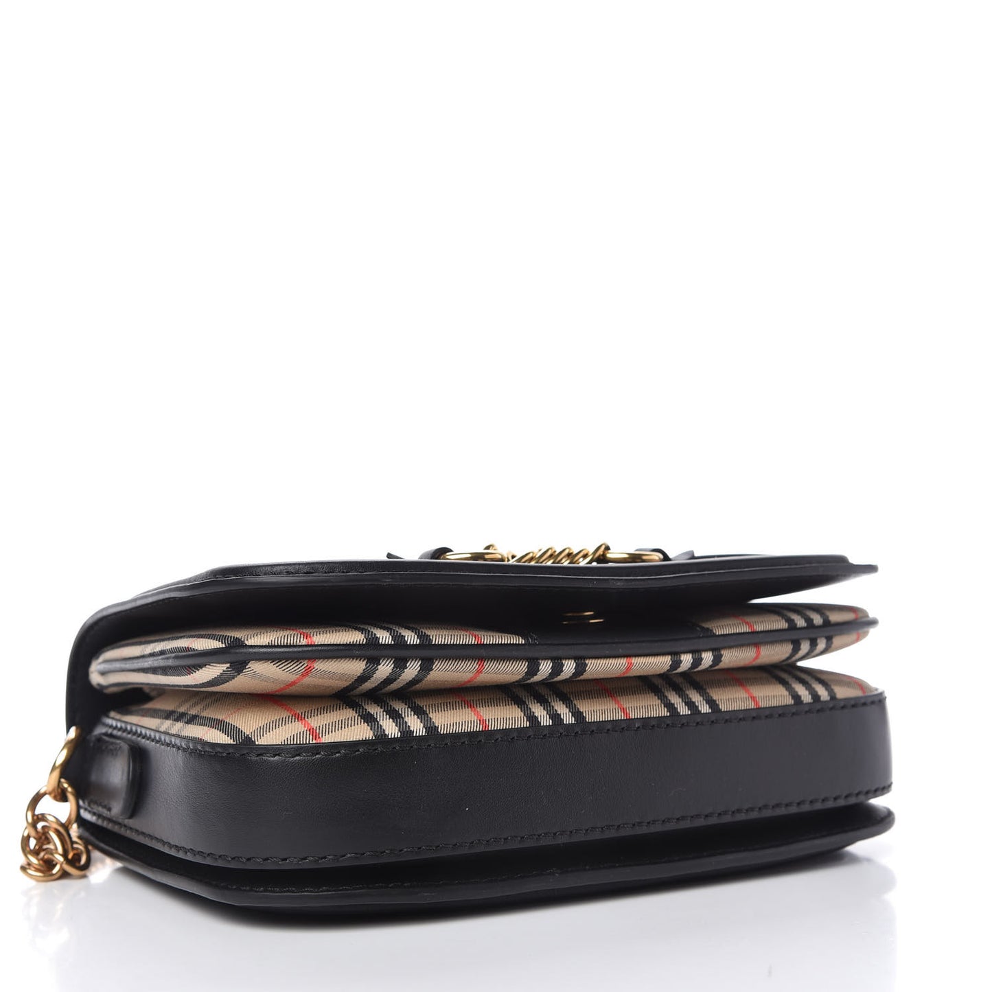 Smooth Calfskin 1983 Knight Check Link Shoulder Bag Black